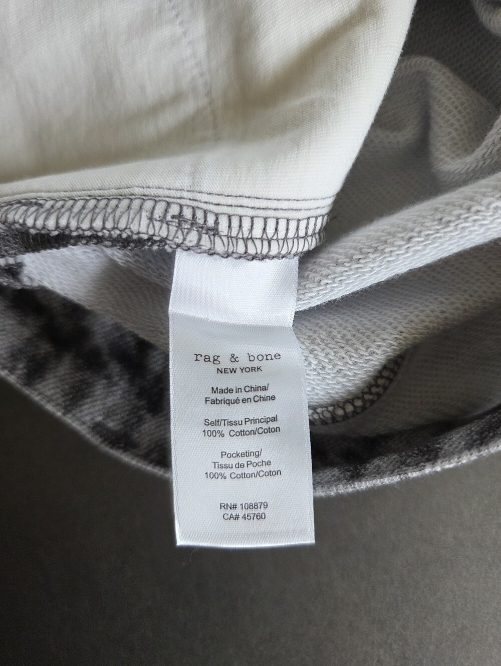 Rag & Bone Terry Miramar Shea High Rise Relaxed Straight Pants Size 25 NWT - Picture 8 of 10